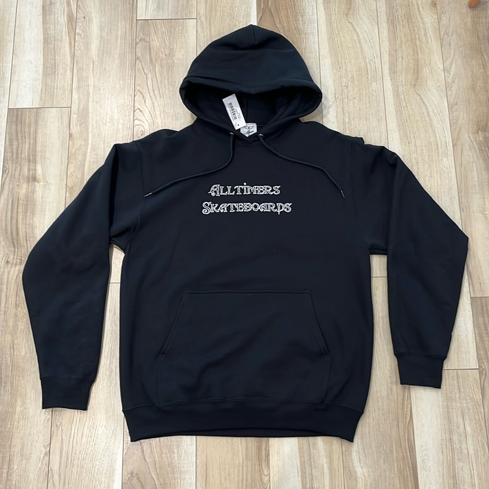 Alltimers black engraved hoodie